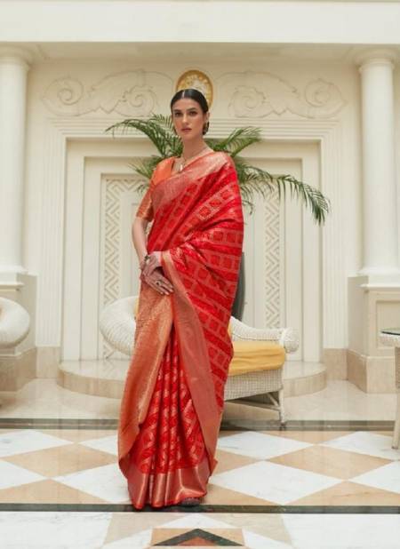 Red Colour Krivaa Silk Raj Tex New Latest Designer Exclusive Patola Silk Saree Collection 268006